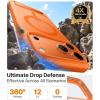 TORRAS Strong Magnetic & Seamless Stand for iPhone 17 Pro Max Case, Fit for MagSafe, Military Grade Drop Protection, Adjustable Kickstand for iPhone 17 Pro Max Case Translucent Matte Orange(Orange)