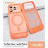 TORRAS Strong Magnetic & Seamless Stand for iPhone 17 Pro Max Case, Fit for MagSafe, Military Grade Drop Protection, Adjustable Kickstand for iPhone 17 Pro Max Case Translucent Matte Orange(Orange)