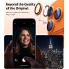 TORRAS 3-Year Ultimate Durability for iPhone Air Camera Lens Protector-1:1 Invisible Fit & Ultra Clarity, Military-Grade 9H+ Aerospace Glass Anti-Scratch Easy Installation,Black(Cosmic Orange)
