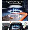 TORRAS Q3 Spin for iPhone Air Case, Patented 360 Magnetic Stand, Fit for MagSafe, Built-in Ring Holder Kickstand, Rugged Military-Grade Protective Case for iPhone 17 Air, Camera Control Button, Black(Cosmic Orange)