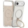 TORRAS Q3 Silicone 360 Spin for iPhone Air Case with Stand, Fit for MagSafe, Magnetic Ring Kickstand with Camera Control, Liquid Silicone Rubber Soft Phone Case for iPhone 17 Air 6.5”, Light Ivory