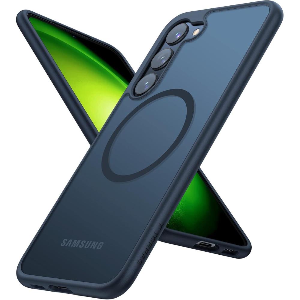 imageTORRAS Magnetic Shockproof for Samsung Galaxy S25 Ultra Case Fit for MagSafe 4X Military Grade Protection Translucent Slim Case for Samsung S25 Ultra Case AntiFingerprint AntiScratch BlackBlack