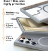 TORRAS Magnetic Shockproof for Samsung Galaxy S25 Ultra Case, Fit for MagSafe, 4X Military Grade Protection, Translucent Slim Case for Samsung S25 Ultra Case Anti-Fingerprint Anti-Scratch, Black(Light Gray)