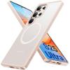 TORRAS Magnetic Shockproof for Samsung Galaxy S25 Ultra Case, Fit for MagSafe, 4X Military Grade Protection, Translucent Slim Case for Samsung S25 Ultra Case Anti-Fingerprint Anti-Scratch, Black(Titanium Pink Gold)