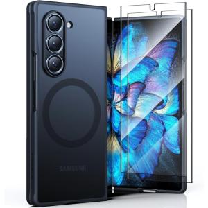 TORRAS Upgraded Magnetic Shockproof for Samsung Galaxy Z Fold 6 Case with S Pen Holder, [Fit for Magsafe] [Screen Protector Added] [Military Grade Drop Tested] Phone Case for Samsung Z Fold 6, Black(Black NO S Pen Holder)