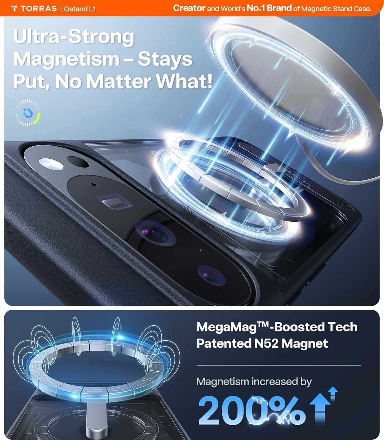 imageTORRAS Magnetic amp Stand for Google Pixel 10 Pro CasePixel 10 Case Fit for MagSafe amp Pixelsnap MilGrade Protection Slim Fit for Pixel 1010 Pro Phone Case with Flush Kickstand Translucent BlackBlack