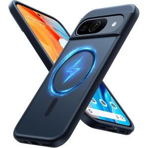 TORRAS Magnetic Shockproof for Google Pixel 10 Pro Case/Pixel 10 Case，[Military Grade 12FT Drop Protection][Fit for MagSafe], Slim Matte Translucent & Sturdy Armor Case for Pixel 10/10 Pro, Black(Black)