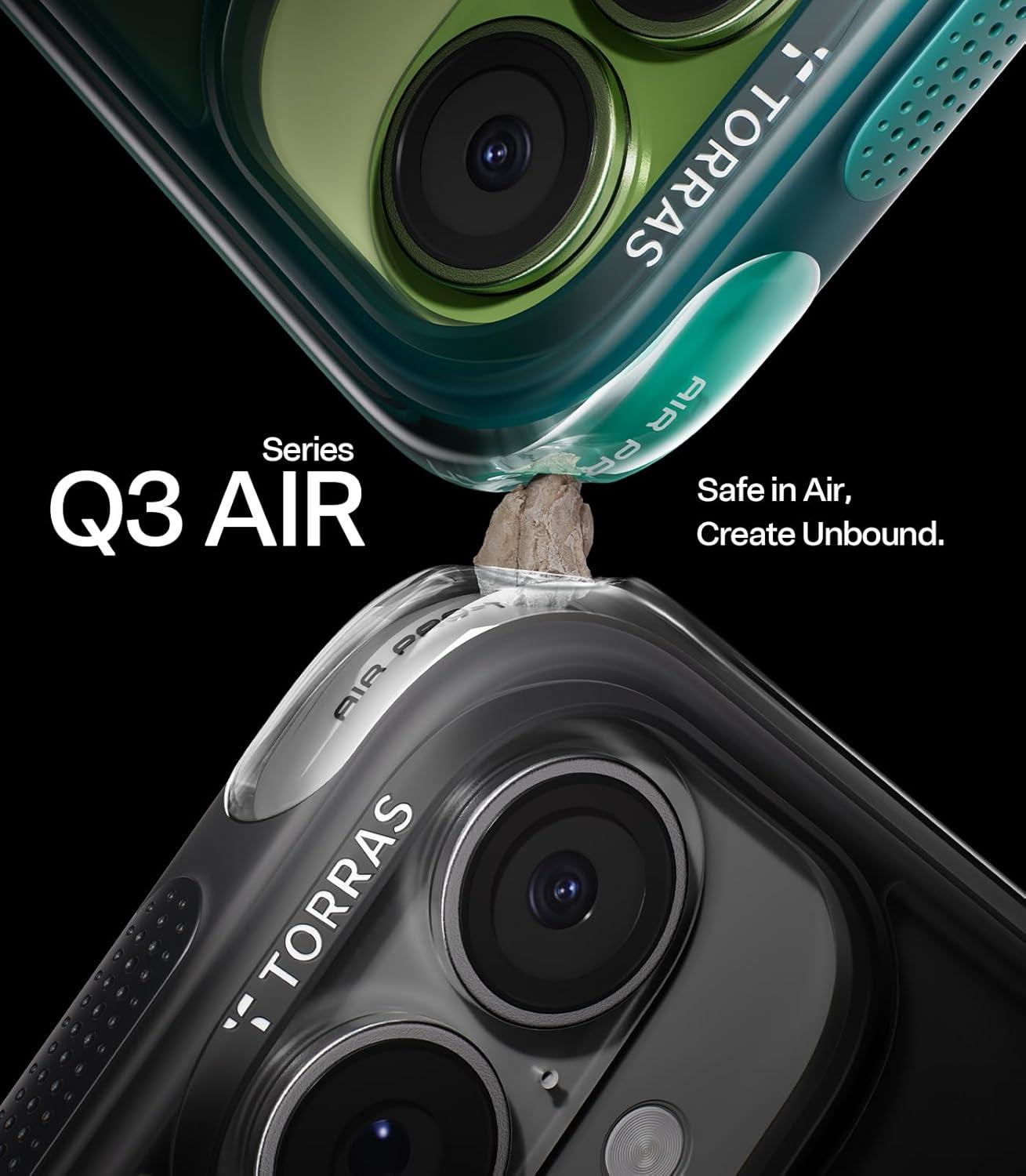 imageTORRAS Ostand Q3 Air for iPhone 17 Pro Max Case with 360 Magnetic Stand Fit for MagSafe MilGrade Drop Tested Camera Control Button Shockproof Phone Case for iPhone 17 Pro Max 69 Midnight BlueGlacier Sprint