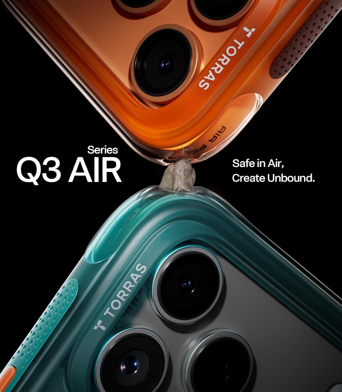 imageTORRAS Ostand Q3 Air for iPhone 17 Pro Max Case with 360 Magnetic Stand Fit for MagSafe MilGrade Drop Tested Camera Control Button Shockproof Phone Case for iPhone 17 Pro Max 69 Midnight BlueGlacier Sprint