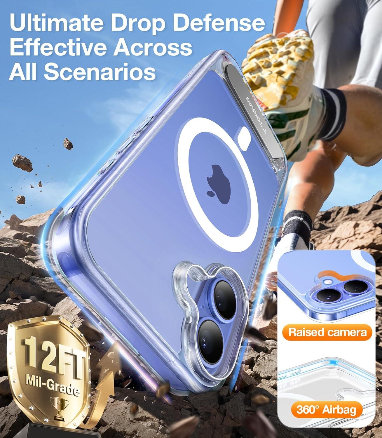 imageTORRAS for iPhone 13 Pro Case Translucent Black Strong Magnetic amp Seamless Stand Fit for MagSafe MilitaryGrade Drop Protection Sturdy Adjustable Builtin Kickstand Slim Matte FinishClear