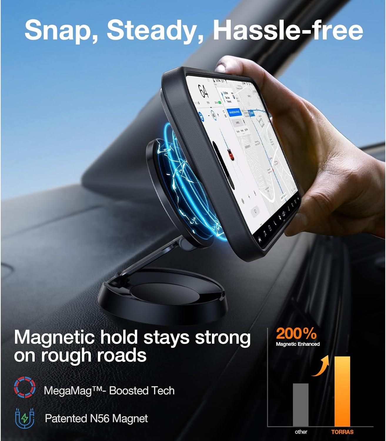 imageTORRAS for iPhone 13 Pro Case Translucent Black Strong Magnetic amp Seamless Stand Fit for MagSafe MilitaryGrade Drop Protection Sturdy Adjustable Builtin Kickstand Slim Matte FinishBlack