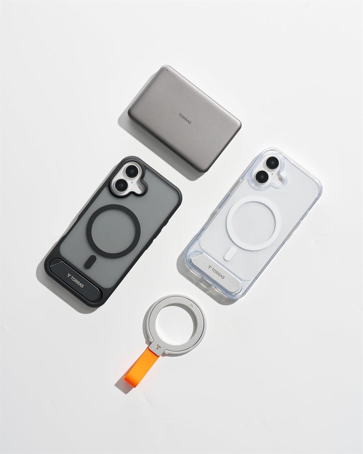 imageTORRAS for iPhone 13 Pro Case Translucent Black Strong Magnetic amp Seamless Stand Fit for MagSafe MilitaryGrade Drop Protection Sturdy Adjustable Builtin Kickstand Slim Matte FinishBlack