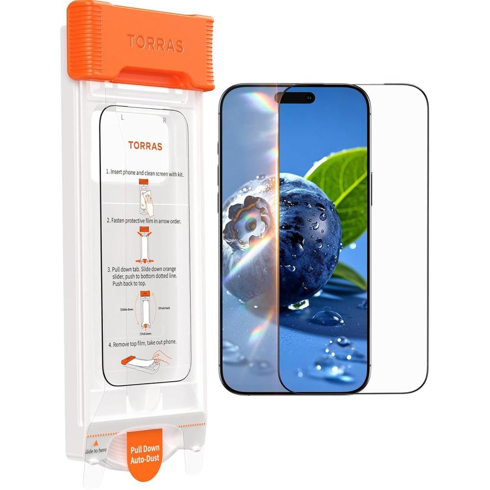 imageTORRAS OrigArmor for iPhone 16 Pro Max Screen Protector 3D Full Coverage Fit 100 Anti Glare MilitaryGrade Shatterproof 9H Tempered Glass AntiScratch Screen Protector 16 ProMax 69 1PackiPhone 17 Pro63 inch