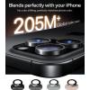 TORRAS 3-Year Ultimate Durability for iPhone 15 Pro Max/15 Pro Camera Lens Protector – 1:1 Invisible Fit & Ultra Clarity, Military-Grade 9H+ Aerospace Glass, Anti-Scratch, Easy Installation, Black Titanium(Natural Titanium)