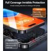 TORRAS Military-Grade Shatterproof for iPhone 16 Pro Max Screen Protector [9H+ Aerospace Tempered Glass＆ One-Step Installation] Full Coverage Fit Bubble Free Top-Notch Protection, 2 Pack, GlassGo X(iPhone 15（6.1 inch）)