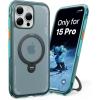 TORRAS Ostand Q3 Air for iPhone 17 Pro Max Case with 360 Magnetic Stand, Fit for MagSafe, Mil-Grade Drop Tested, Camera Control Button, Shockproof Phone Case for iPhone 17 Pro Max 6.9″, Midnight Blue(Glacier Sprint)