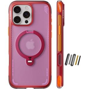 TORRAS Ostand Q3 Air for iPhone 17 Pro Max Case with 360 Magnetic Stand, Fit for MagSafe, Mil-Grade Drop Tested, Camera Control Button, Shockproof Phone Case for iPhone 17 Pro Max 6.9″, Midnight Blue(Lava Red)