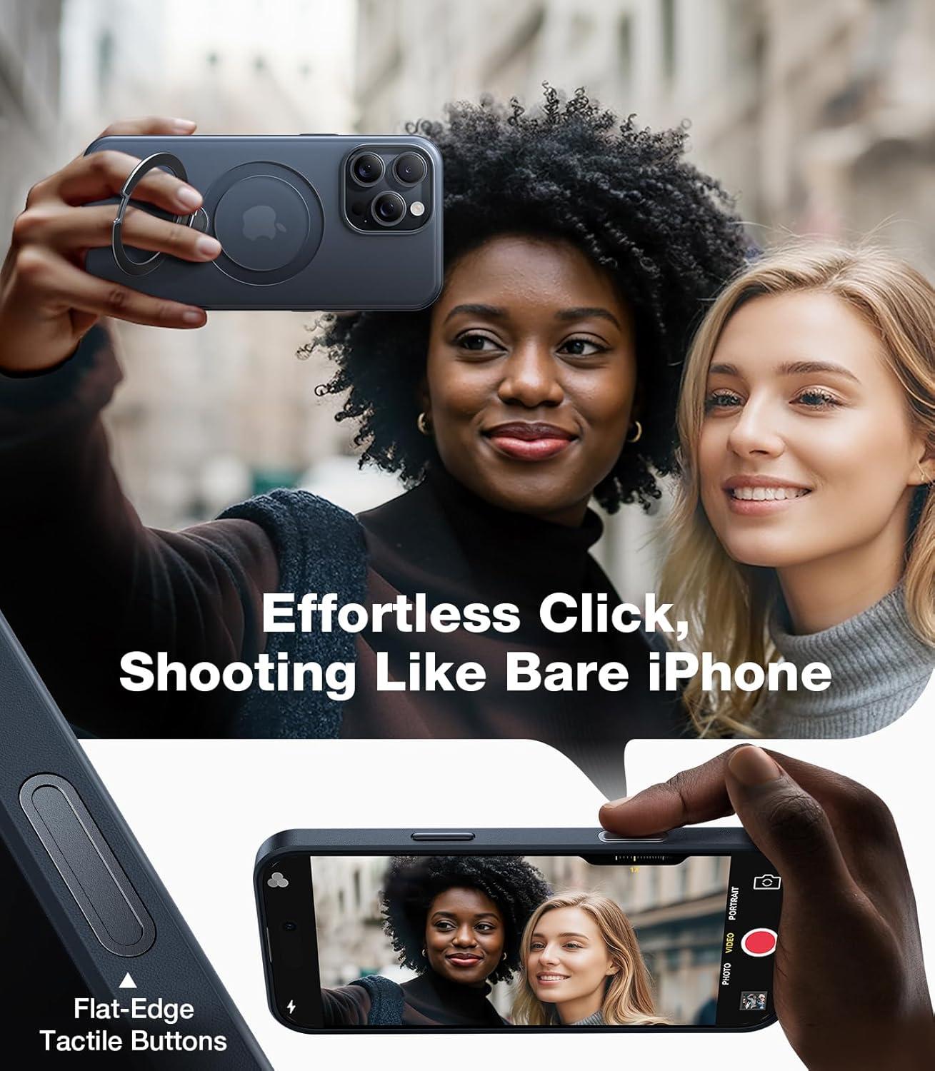 imageTORRAS 360 Spin Magnetic Stand for iPhone 16 Case 61 inch Compatible with Magsafe 12FT Military Grade Protection Shockproof Slim Case for iPhone 16 Phone Case with Kickstand amp Ring Holder BlackBlack