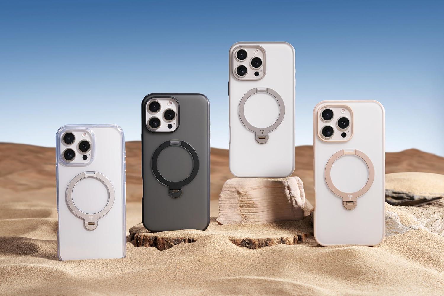 imageTORRAS 360 Spin Magnetic Stand for iPhone 16 Pro Max Case Fit for MagSafe Military Grade Protective Case for iPhone 16 Pro Max Phone Case with Kickstand Rotatable Black 69 inchGray