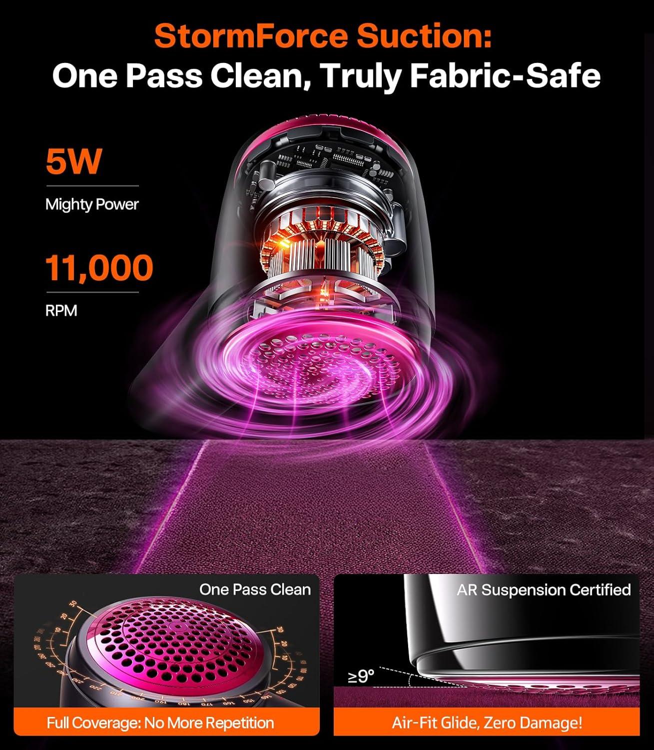 imageTORRAS DualHead Fabric Shaver Longest Durability amp 50ml Large Capacity Rechargeable Lint Removers to Remove Pills 6Leaf Blades Defuzzer Electric Shaver for Clothes Couch Furniture Pearl WhiteBlack