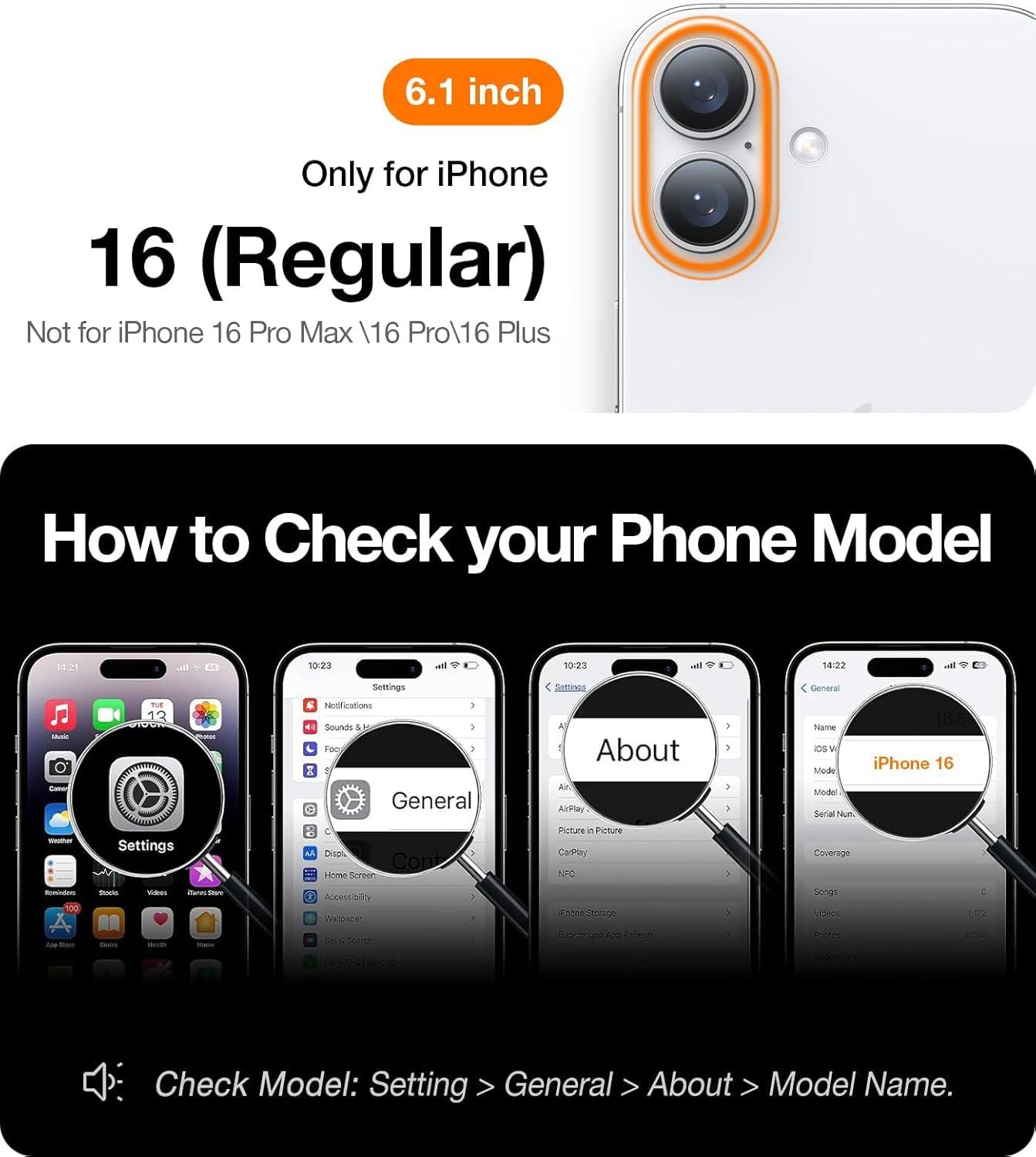 imageTORRAS Magnetic Shockproof for iPhone 16 Case18N Mighty Magnetic 12FT Military Grade Drop Tested Fit for MagSafe Protective Hard Back Plastic Slim Phone Case for iPhone 16 61 Black TitaniumBlack