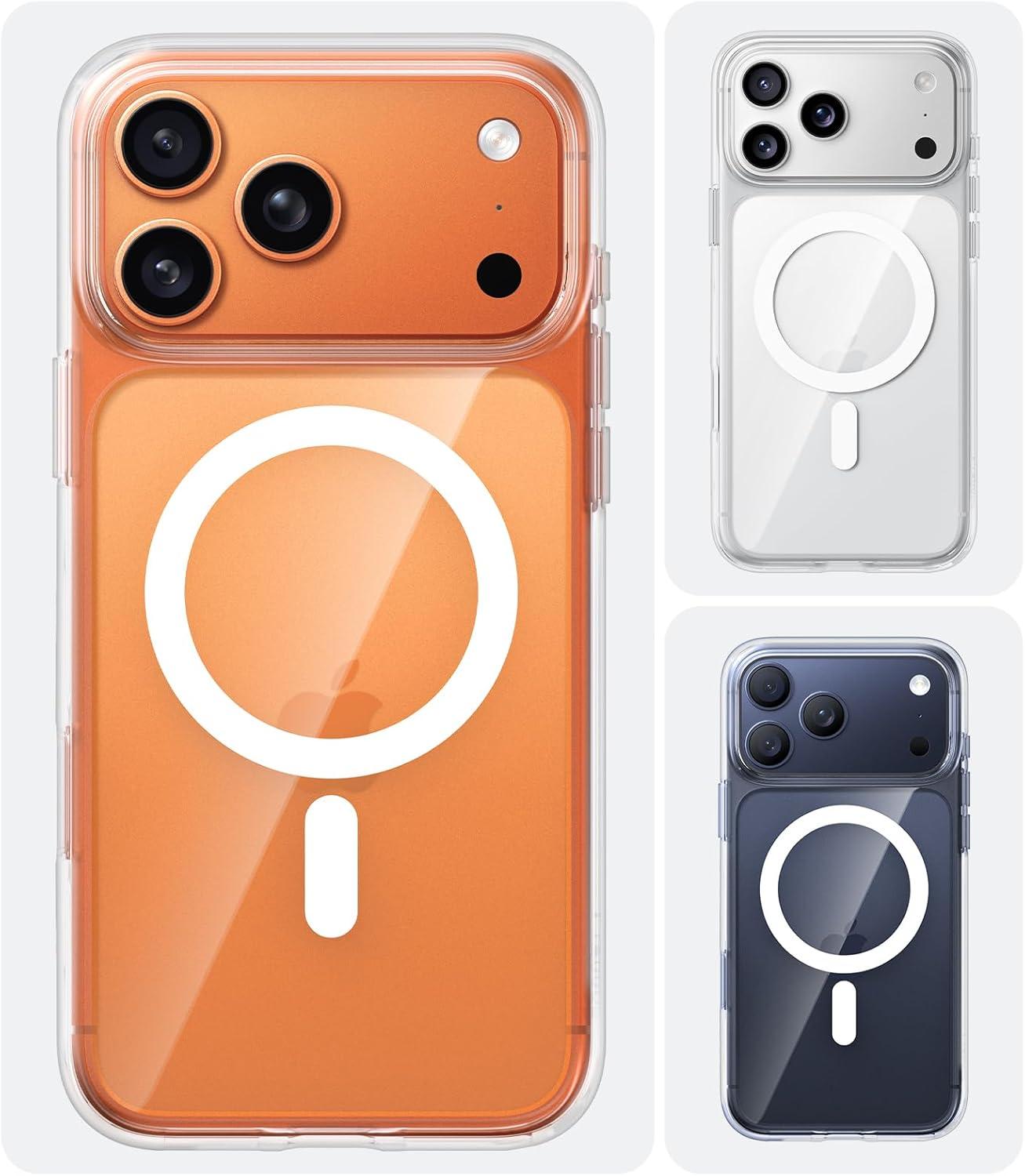 imageTORRAS Magnetic Shockproof for iPhone 16 Pro Max Case Fit for MagSafe MilitaryGrade Drop Tested Translucent Slim Protective for iPhone 16 Pro Max Case AntiFingerprint AntiScratch BlackClear