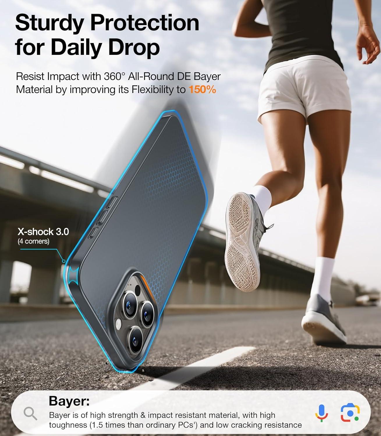 imageTORRAS Magnetic Slim Fit for iPhone 16 Plus Case 67 inch UltraThin Case Compatible with MagSafe Lightweight Matte AntiScratch Hard PC Cover Phone Case for iPhone 16 Plus OriginFit Black6Moon Gray