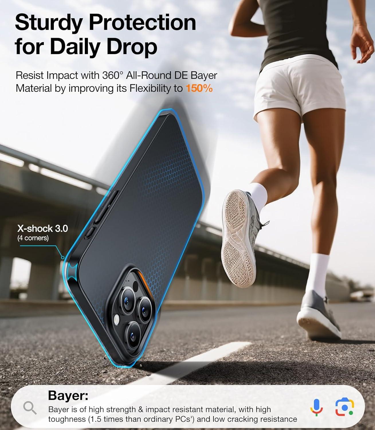 imageTORRAS Magnetic Slim Fit for iPhone 16 Plus Case 67 inch UltraThin Case Compatible with MagSafe Lightweight Matte AntiScratch Hard PC Cover Phone Case for iPhone 16 Plus OriginFit Black1Black