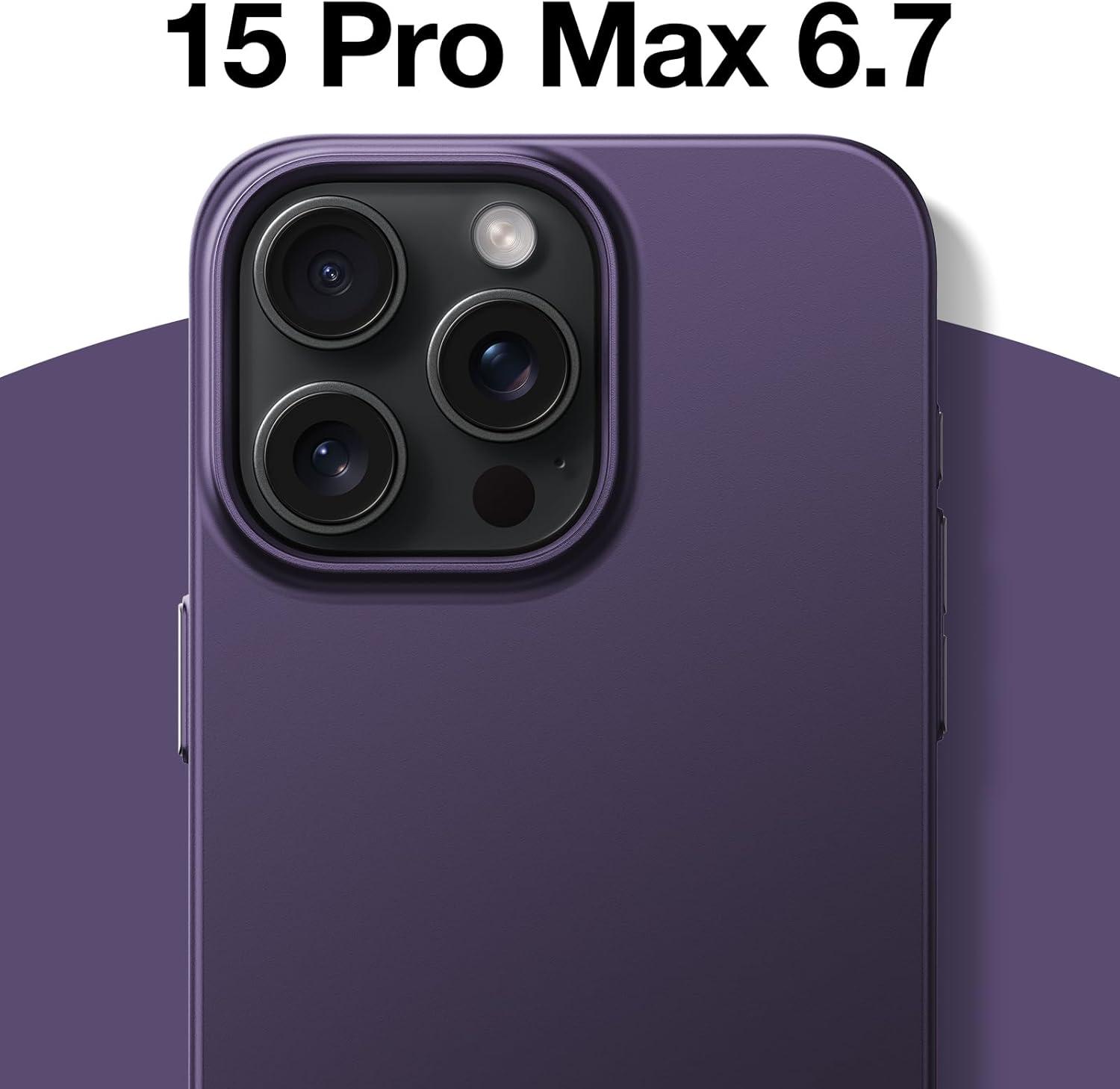 imageTORRAS Magnetic SlimFit for iPhone 15 Pro Max Case UltraThin 15 ProMax Phone Case Compatible with MagSafe Lightweight AntiScratch Matte Hard iPhone 15 ProMax Case 67 inch OriginFit BlackPurple