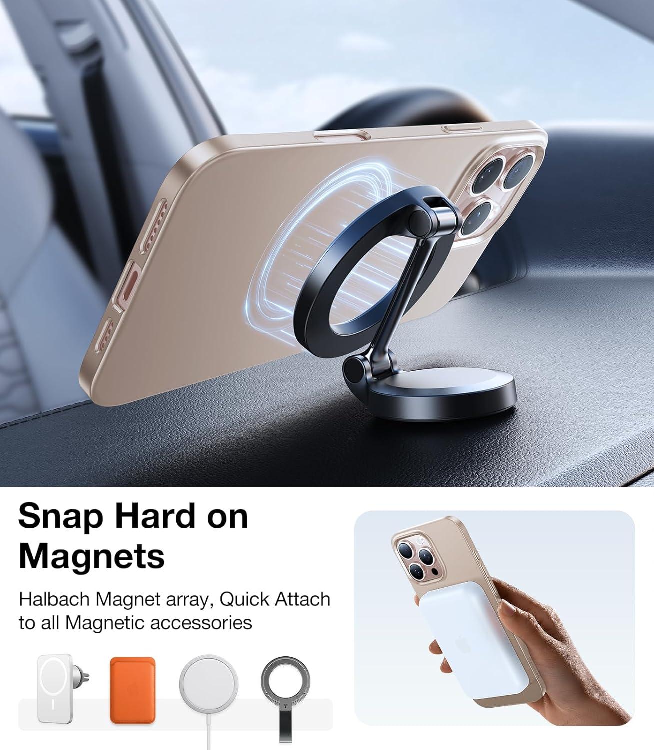 imageTORRAS Magnetic SlimFit for iPhone 16 Pro Max Case 69 inch UltraThin 16 ProMax Phone Case Compatible with MagSafe Light AntiScratch Matte Hard PC Bayer OriginFit Black2Desert Titanium