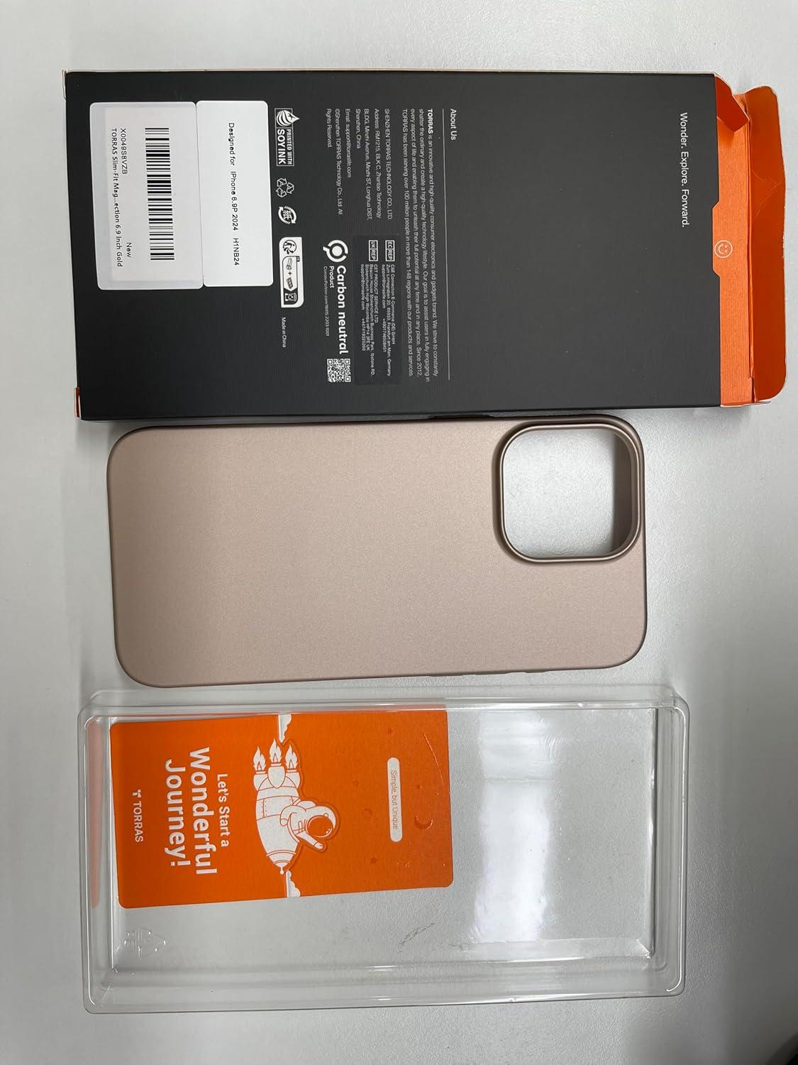 imageTORRAS Magnetic SlimFit for iPhone 16 Pro Max Case 69 inch UltraThin 16 ProMax Phone Case Compatible with MagSafe Light AntiScratch Matte Hard PC Bayer OriginFit Black2Desert Titanium