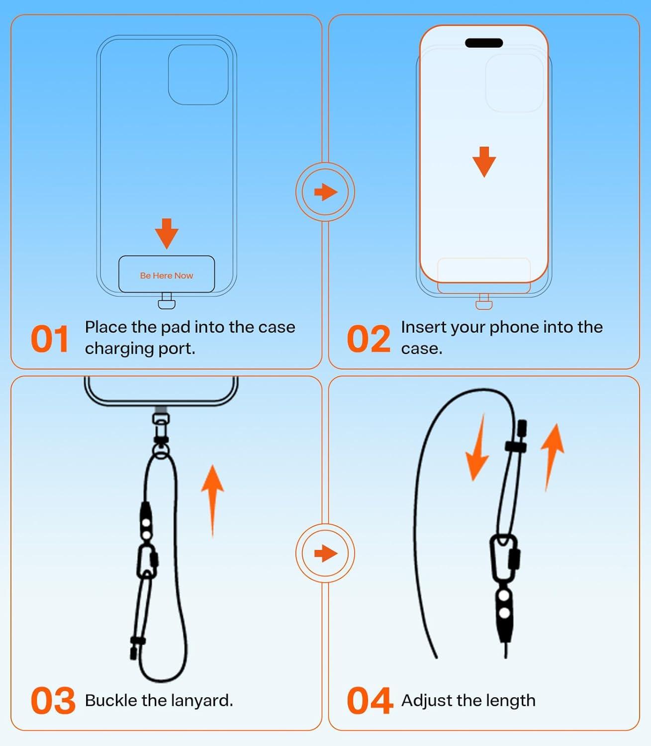 imageTORRAS Phone Lanyard with Hanging Loops Adjustable Anti Theft Phone Strap Crossbody for iPhone 17 Pro MaxSkinFriendly2 Tabs Universal Cell Phone Neck Lanyard for Daily amp Outdoor Activities Black4purple