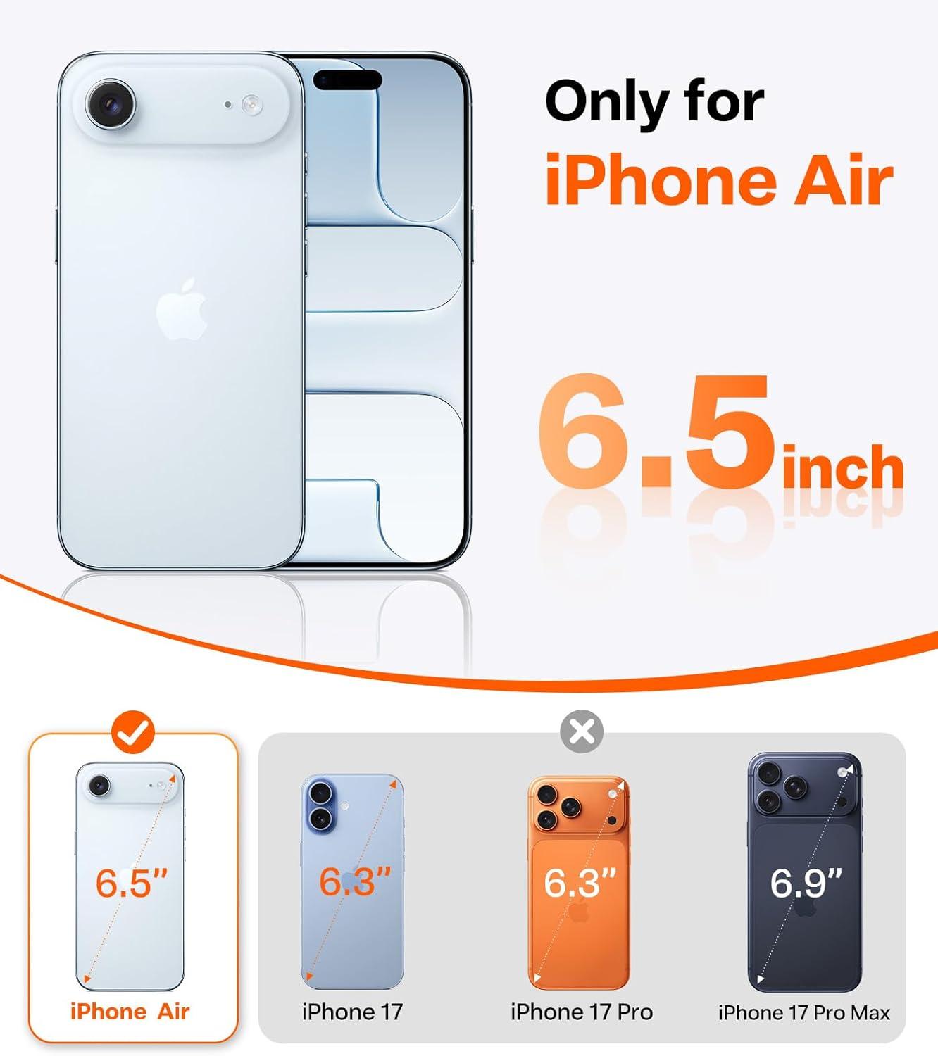 imageTORRAS Q3 Silicone 360 Spin for iPhone Air Case with Stand Fit for MagSafe Magnetic Ring Kickstand with Camera Control Liquid Silicone Rubber Soft Phone Case for iPhone 17 Air 65 Deep BlueDeep Blue