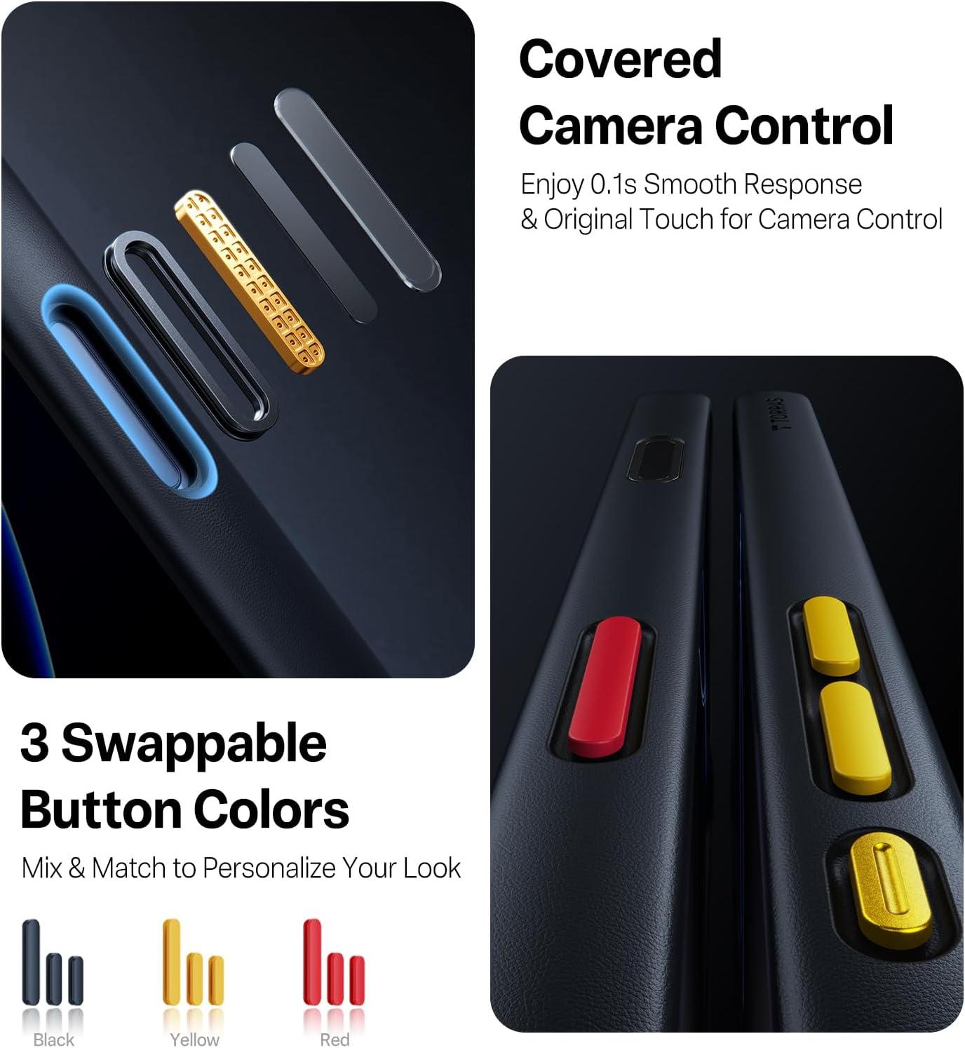 imageTORRAS Shockproof for iPhone 17 Pro Max Case with Camera Control Button 12FT Military Grade Drop Protection Enhanced Grip amp Soft Touch Translucent Slim 17 Pro Max Case with 3 Colors Buttons BlackBlack