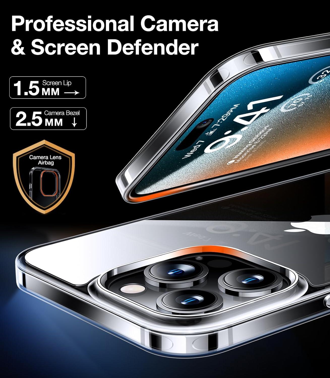 imageTORRAS Shockproof for iPhone 17 Pro Max Case with Camera Control Button 12FT Military Grade Drop Protection Enhanced Grip amp Soft Touch Translucent Slim 17 Pro Max Case with 3 Colors Buttons BlackClear