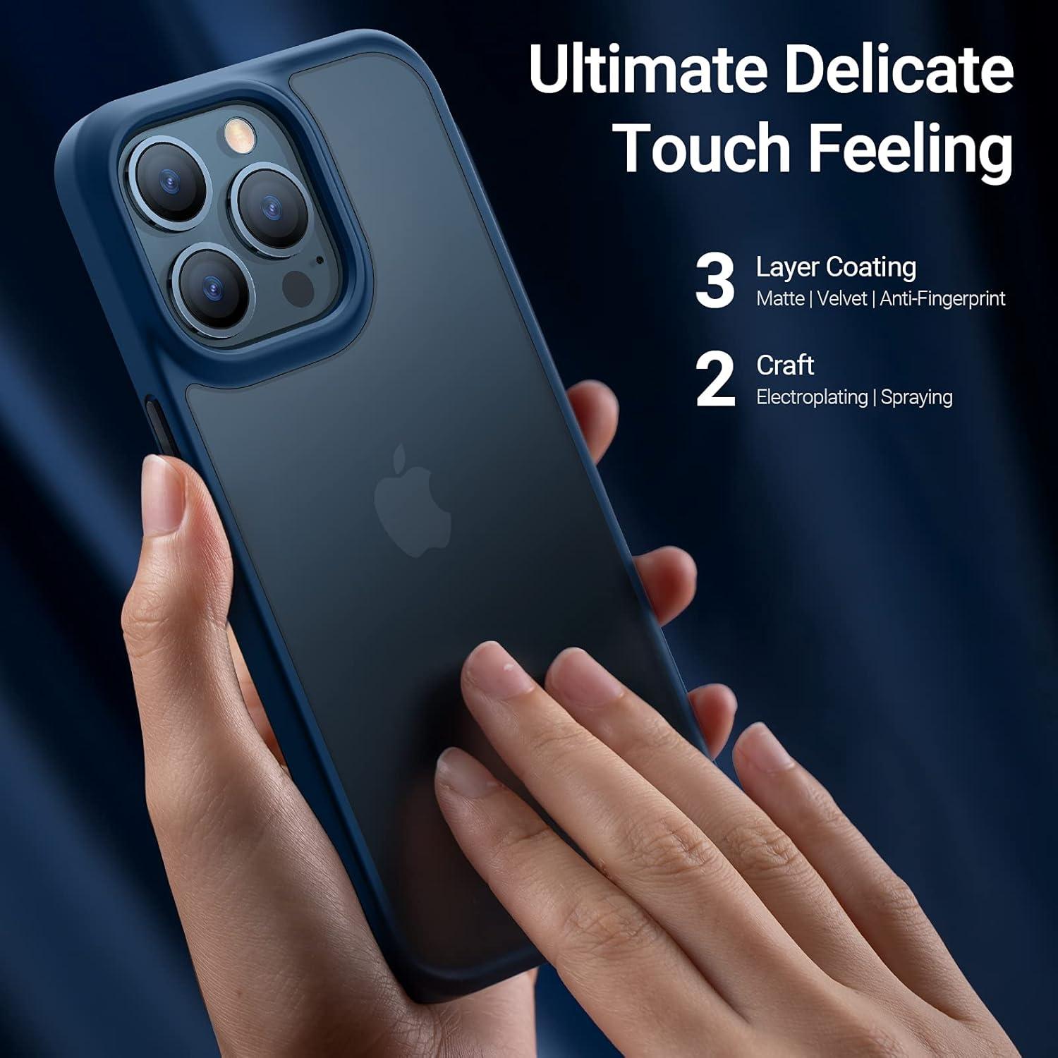imageTORRAS Shockproof for iPhone 17 Pro Max Case with Camera Control Button 12FT Military Grade Drop Protection Enhanced Grip amp Soft Touch Translucent Slim 17 Pro Max Case with 3 Colors Buttons BlackBlue