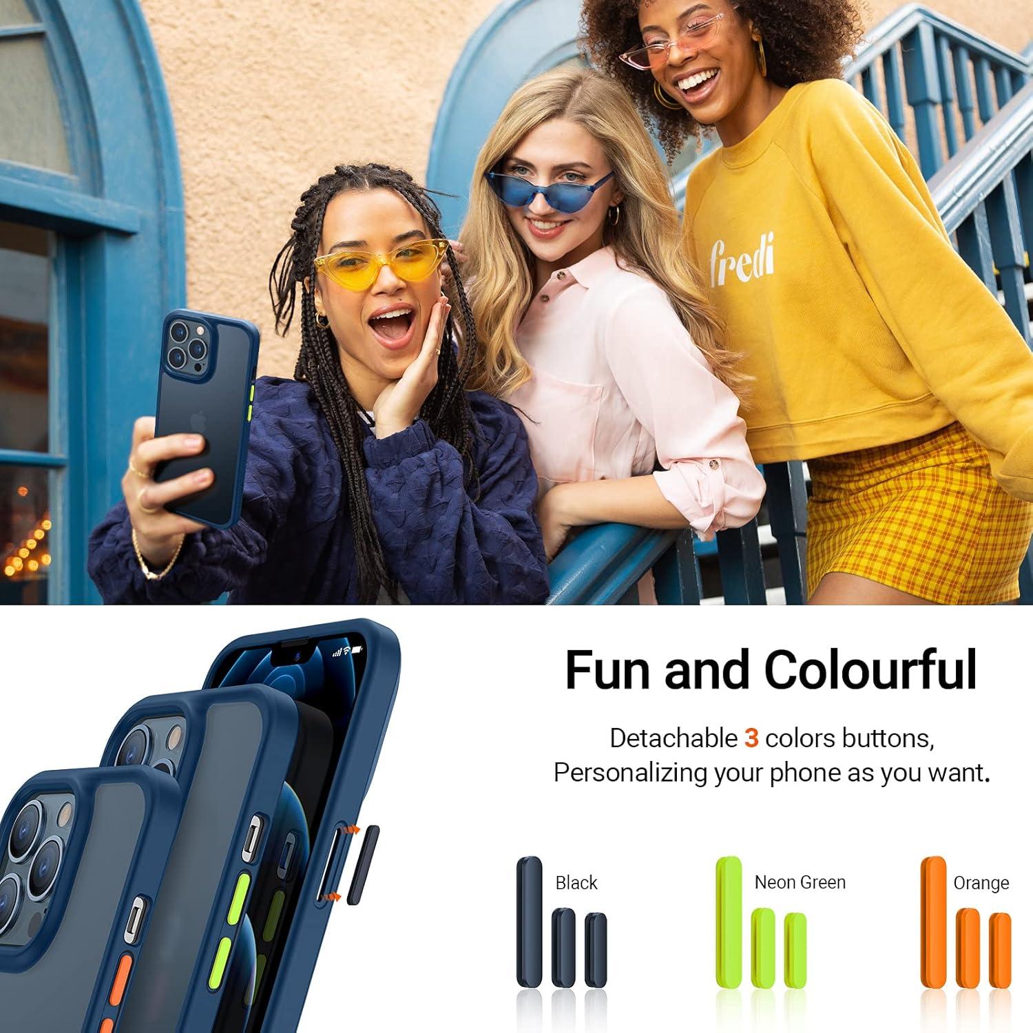 imageTORRAS Shockproof for iPhone 17 Pro Max Case with Camera Control Button 12FT Military Grade Drop Protection Enhanced Grip amp Soft Touch Translucent Slim 17 Pro Max Case with 3 Colors Buttons BlackBlue