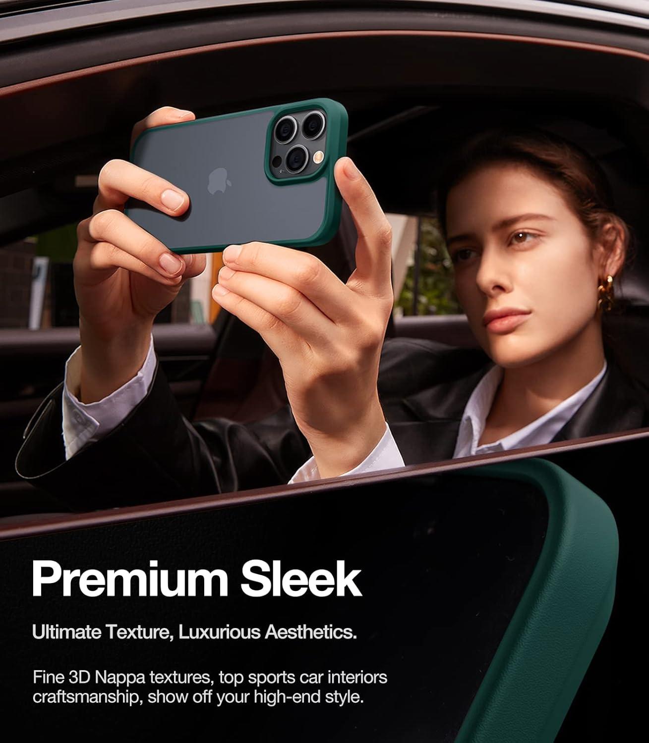 imageTORRAS Shockproof for iPhone 17 Pro Max Case with Camera Control Button 12FT Military Grade Drop Protection Enhanced Grip amp Soft Touch Translucent Slim 17 Pro Max Case with 3 Colors Buttons BlackGreen