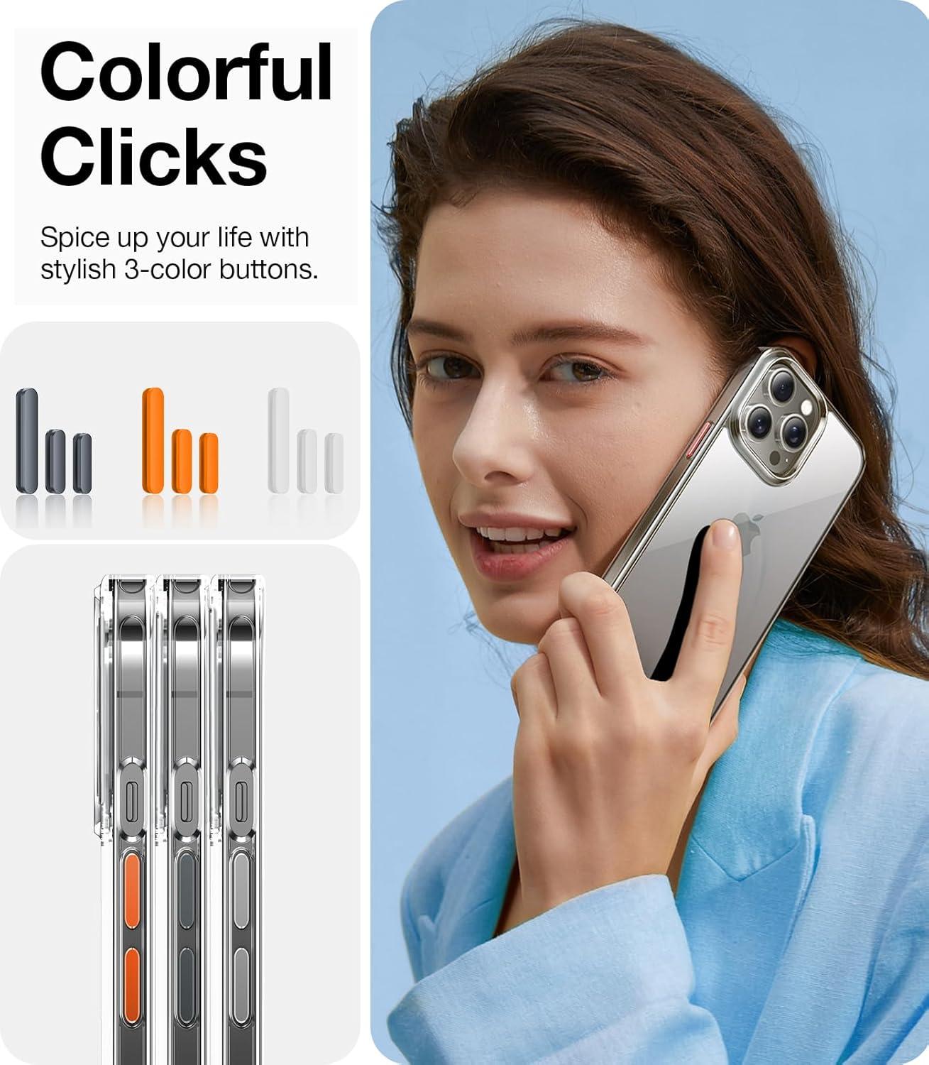 imageTORRAS Shockproof for iPhone 17 Pro Max Case with Camera Control Button 12FT Military Grade Drop Protection Enhanced Grip amp Soft Touch Translucent Slim 17 Pro Max Case with 3 Colors Buttons BlackClear