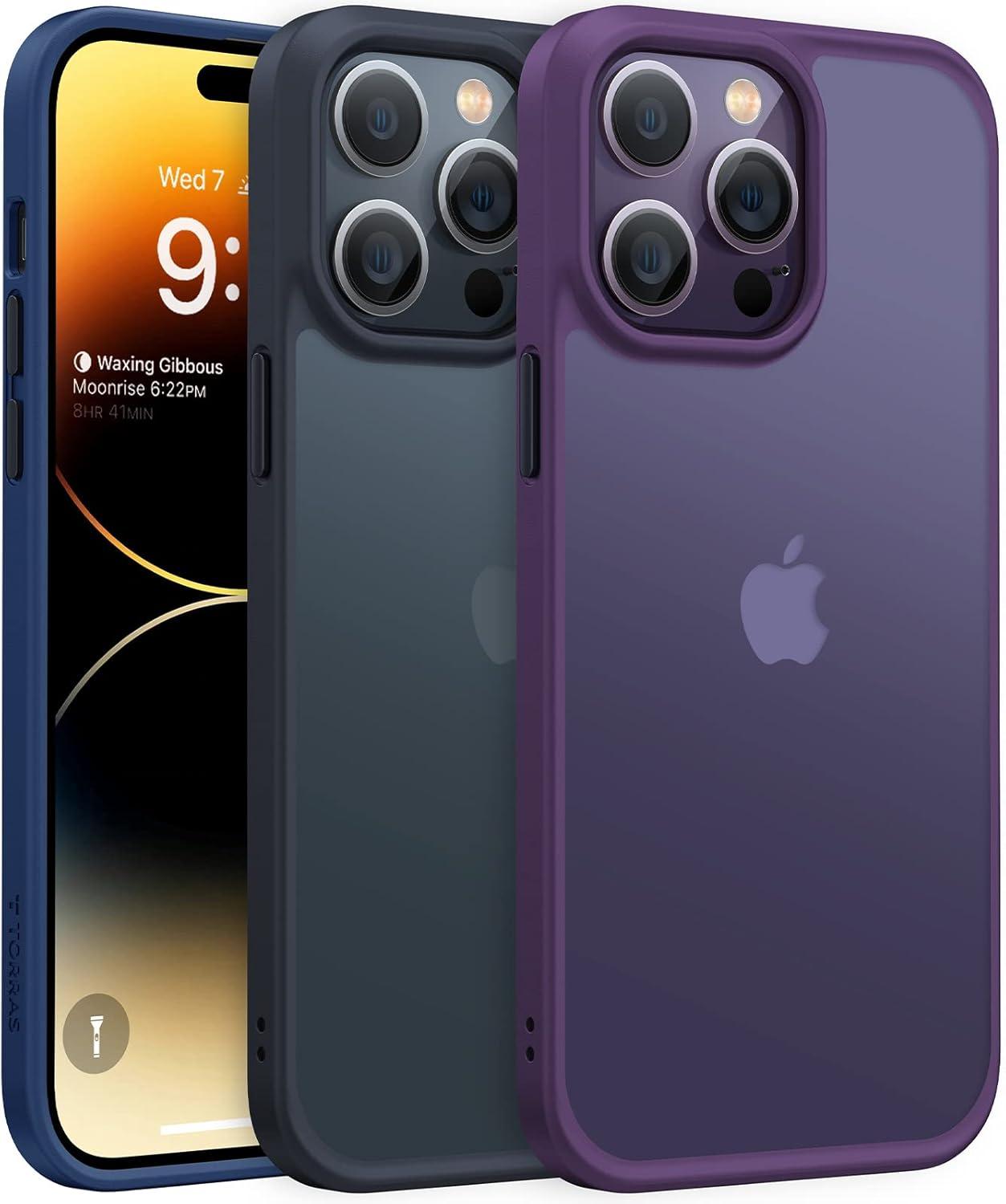 imageTORRAS Shockproof for iPhone 17 Pro Max Case with Camera Control Button 12FT Military Grade Drop Protection Enhanced Grip amp Soft Touch Translucent Slim 17 Pro Max Case with 3 Colors Buttons BlackBlack