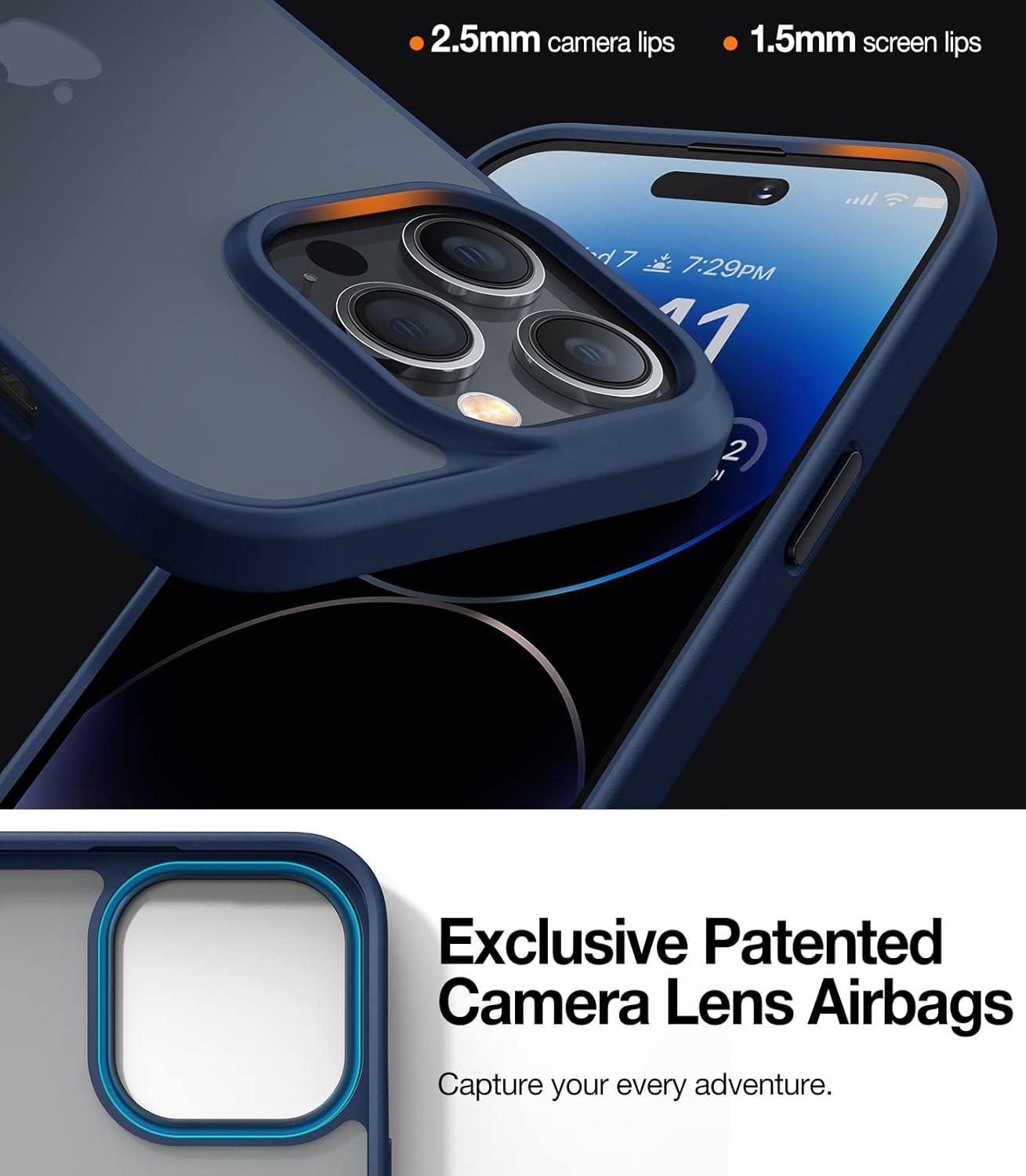 imageTORRAS Shockproof for iPhone 17 Pro Max Case with Camera Control Button 12FT Military Grade Drop Protection Enhanced Grip amp Soft Touch Translucent Slim 17 Pro Max Case with 3 Colors Buttons BlackBlue