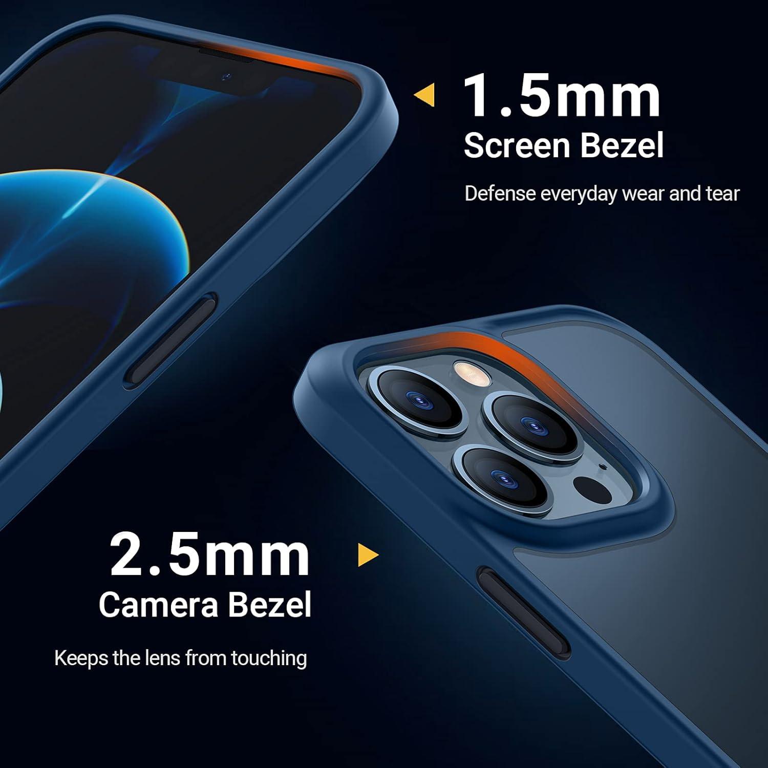 imageTORRAS Shockproof for iPhone 17 Pro Max Case with Camera Control Button 12FT Military Grade Drop Protection Enhanced Grip amp Soft Touch Translucent Slim 17 Pro Max Case with 3 Colors Buttons BlackBlue