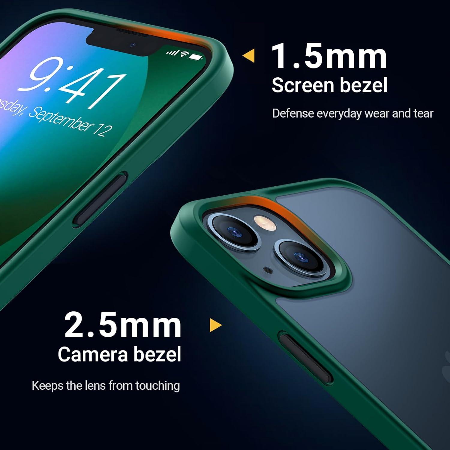 imageTORRAS Shockproof for iPhone 17 Pro Max Case with Camera Control Button 12FT Military Grade Drop Protection Enhanced Grip amp Soft Touch Translucent Slim 17 Pro Max Case with 3 Colors Buttons BlackGreen