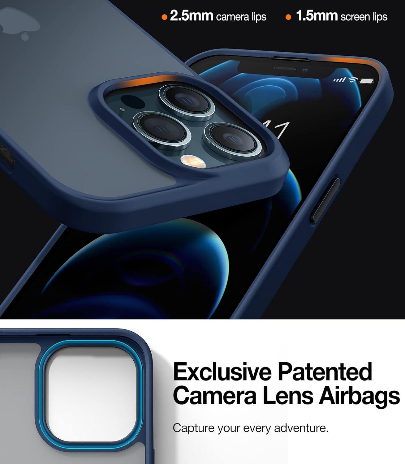 imageTORRAS Shockproof for iPhone 17 Pro Max Case with Camera Control Button 12FT Military Grade Drop Protection Enhanced Grip amp Soft Touch Translucent Slim 17 Pro Max Case with 3 Colors Buttons BlackBlue