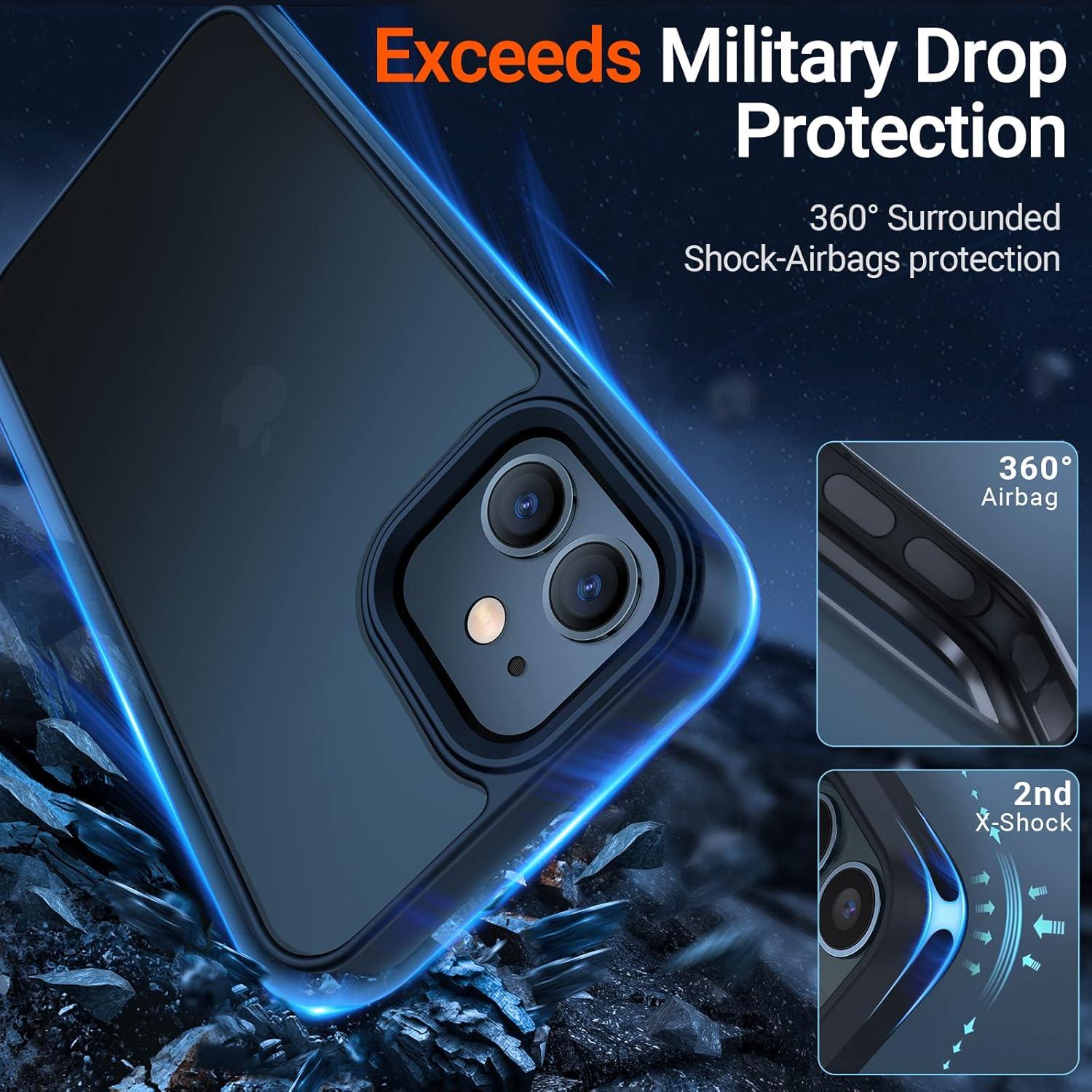 imageTORRAS Shockproof for iPhone 17 Pro Max Case with Camera Control Button 12FT Military Grade Drop Protection Enhanced Grip amp Soft Touch Translucent Slim 17 Pro Max Case with 3 Colors Buttons BlackBlack