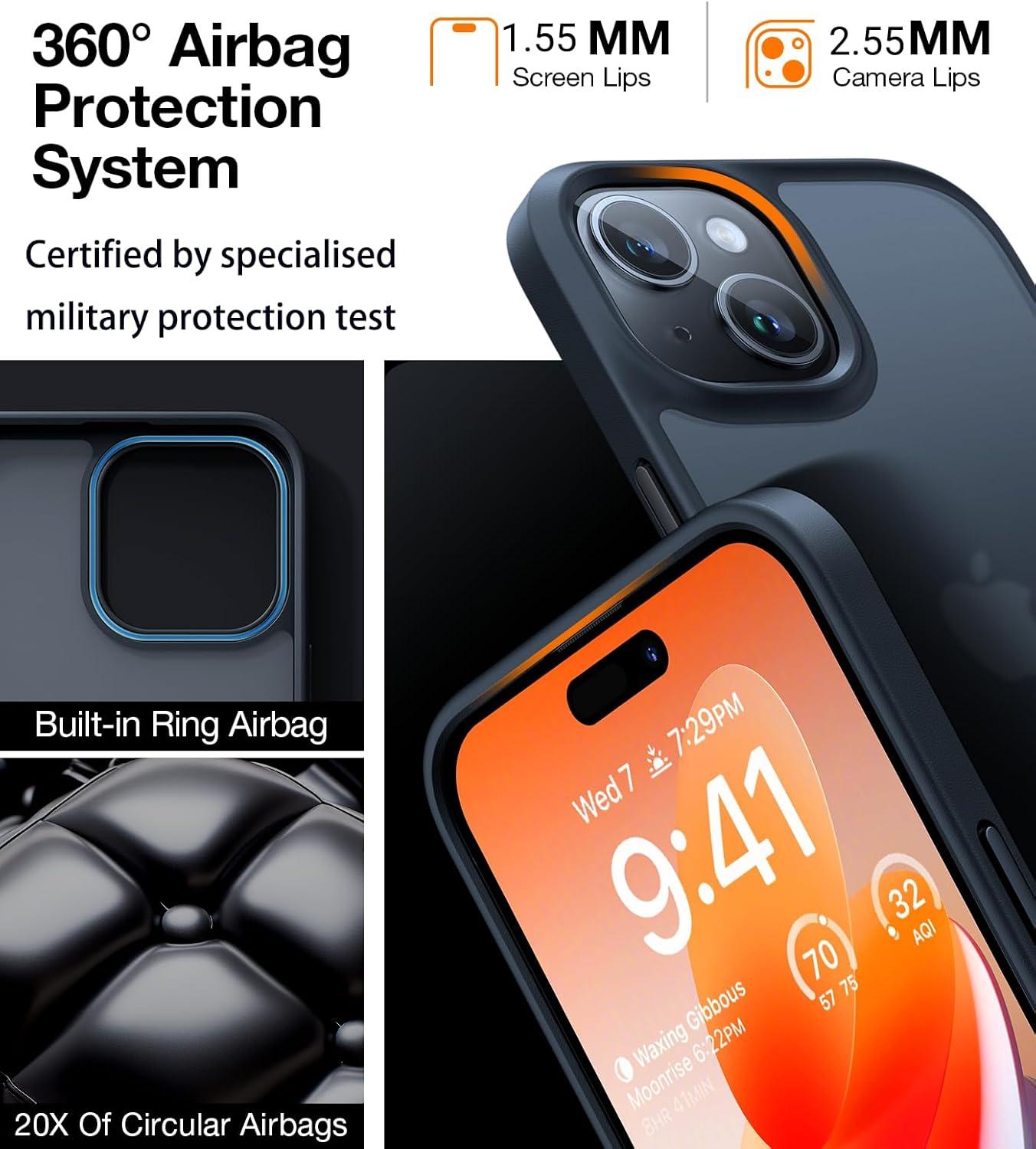 imageTORRAS Shockproof for iPhone 17 Pro Max Case with Camera Control Button 12FT Military Grade Drop Protection Enhanced Grip amp Soft Touch Translucent Slim 17 Pro Max Case with 3 Colors Buttons BlackBlack