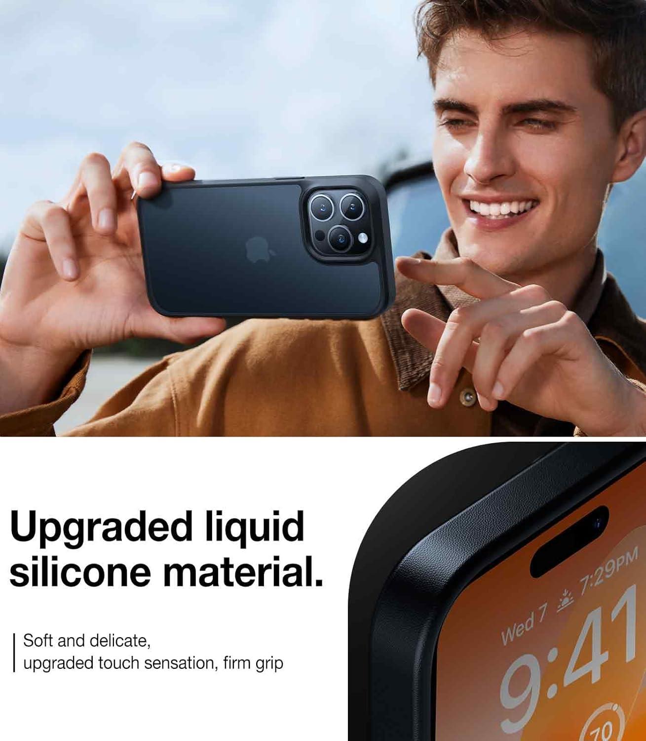 imageTORRAS Shockproof for iPhone 17 Pro Max Case with Camera Control Button 12FT Military Grade Drop Protection Enhanced Grip amp Soft Touch Translucent Slim 17 Pro Max Case with 3 Colors Buttons BlackBlack