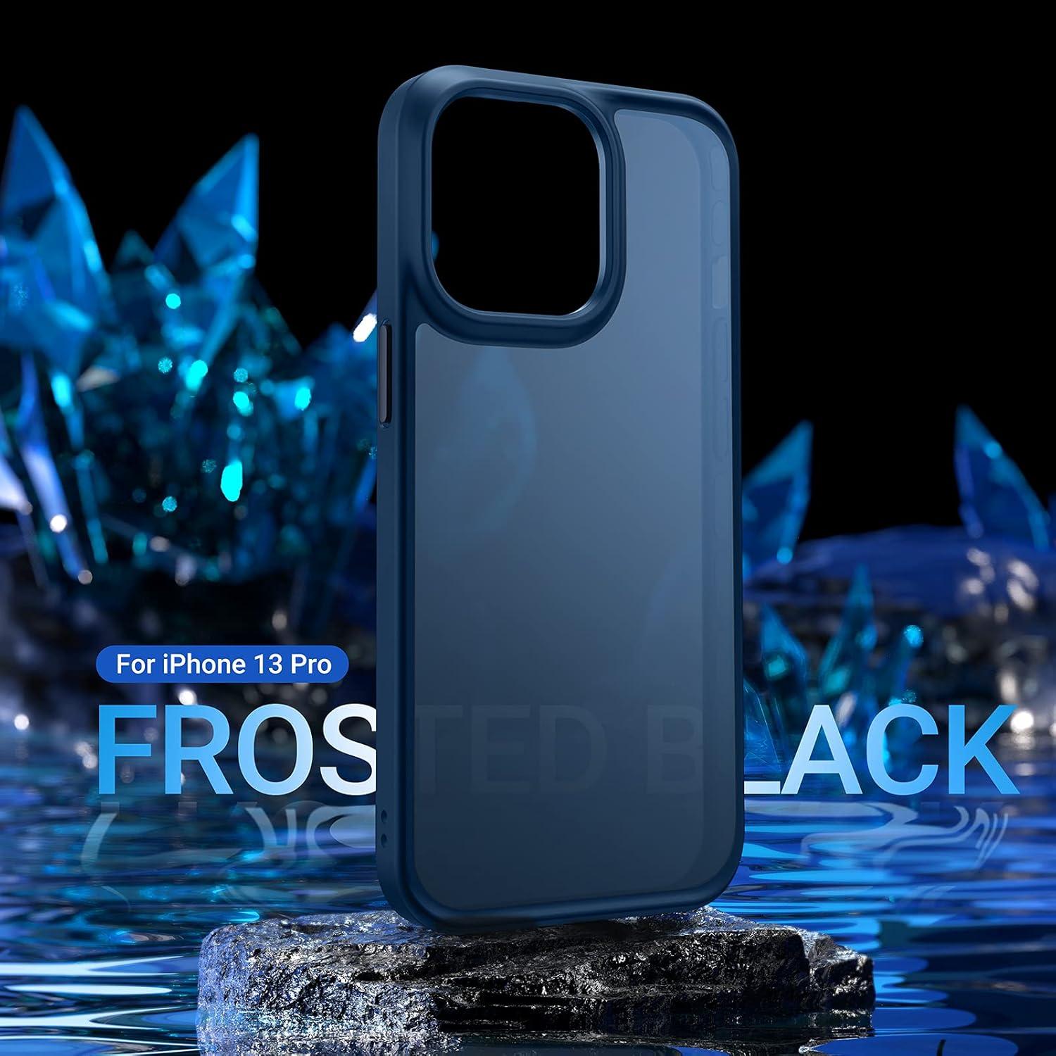 imageTORRAS Shockproof for iPhone 17 Pro Max Case with Camera Control Button 12FT Military Grade Drop Protection Enhanced Grip amp Soft Touch Translucent Slim 17 Pro Max Case with 3 Colors Buttons BlackBlue