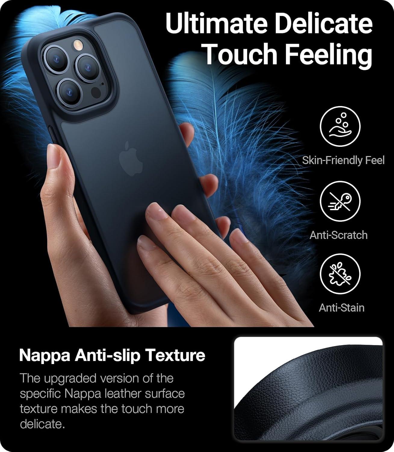 imageTORRAS Shockproof for iPhone 17 Pro Max Case with Camera Control Button 12FT Military Grade Drop Protection Enhanced Grip amp Soft Touch Translucent Slim 17 Pro Max Case with 3 Colors Buttons BlackBlack