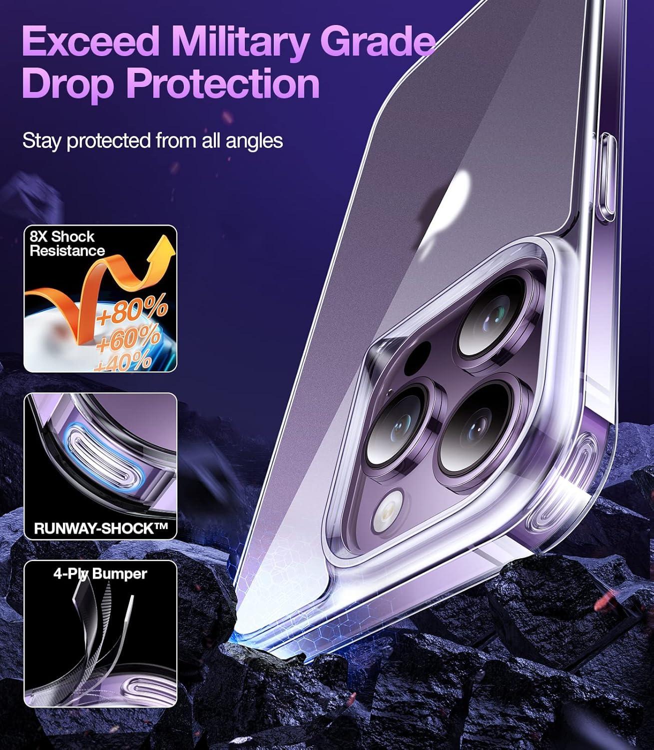 imageTORRAS Shockproof for iPhone 17 Pro Max Case with Camera Control Button 12FT Military Grade Drop Protection Enhanced Grip amp Soft Touch Translucent Slim 17 Pro Max Case with 3 Colors Buttons BlackClear